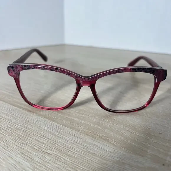 Jimmy Choo JC 98 8ZW Eyeglasses Red Snakeskin Frames 53-15-140 - Picture 3 of 13